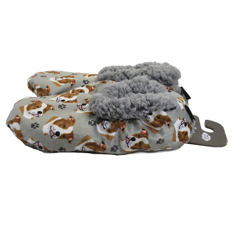 Comfies Pit Bull Super Soft Slippers - E&S Pets - Pit Bull Gifts - Cozy House Slippers - Non Skid Bottom - One Size Fits Most - Sherpa Slipper - Pet Lover Gifts For Men And Women - Image 2